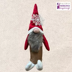 Czerwony Mikołajek (10) - Lalka tekstylna 48 cm